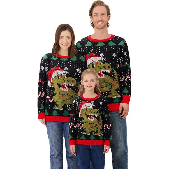 Other - Family Christmas Sweaters Knit Polyester Large Sizes for Women Men Kids